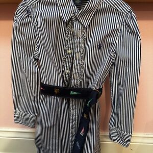 Polo Ralph Lauren Navy and White Striped Shirt